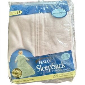 Halo baby micro fleece pink baby infant toddler zip sleep sack Sz Large